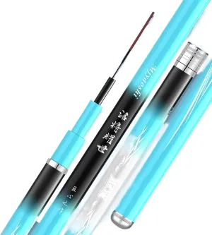 Hand Pole Fishing Rod Telescopic 12FT 13FT 15FT 16FT 18FT 19FT 21FT 24FT 27FT 30FT for Rivers Lakes Reservoirs Recreational Fishing Waters (Size : 4.8m/16FT)