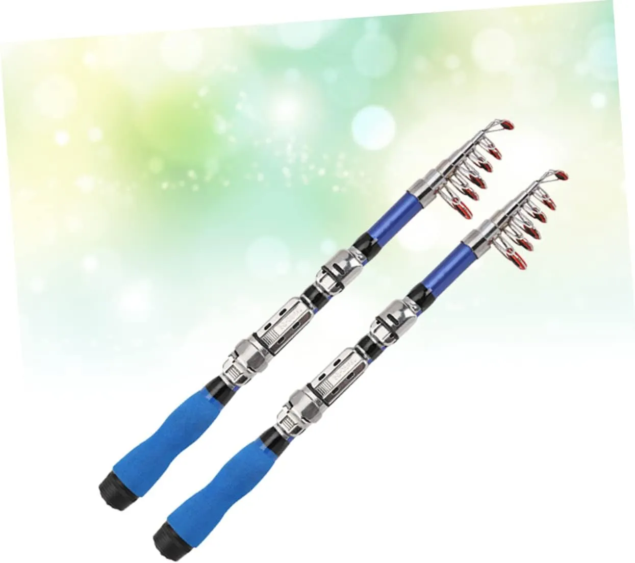 Happyyami 2pcs Fishing Rod Fishing Pole Telescopic Small Sea Pole
