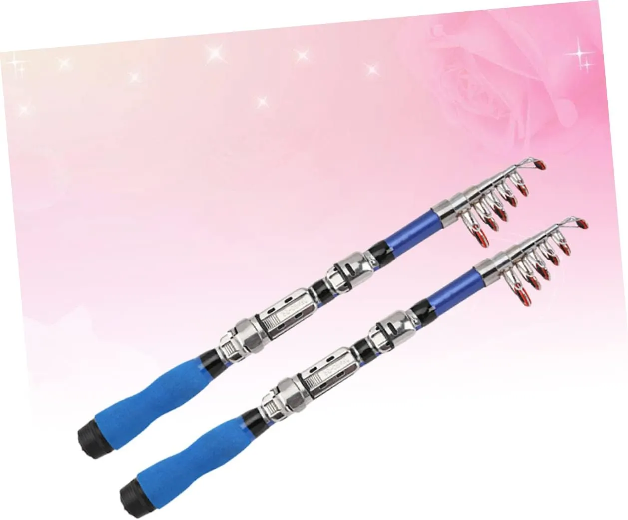 Happyyami 2pcs Fishing Rod Fishing Pole Telescopic Small Sea Pole