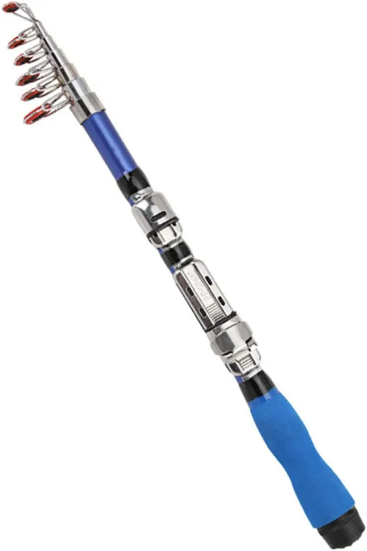 Happyyami 2pcs Fishing Rod Fishing Pole Telescopic Small Sea Pole