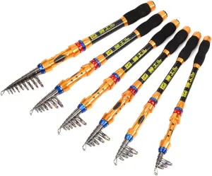 Happyyami 3.6m Carbon Fiber Sea Fishing Rod Telescopic Pole Far Throwing Portable