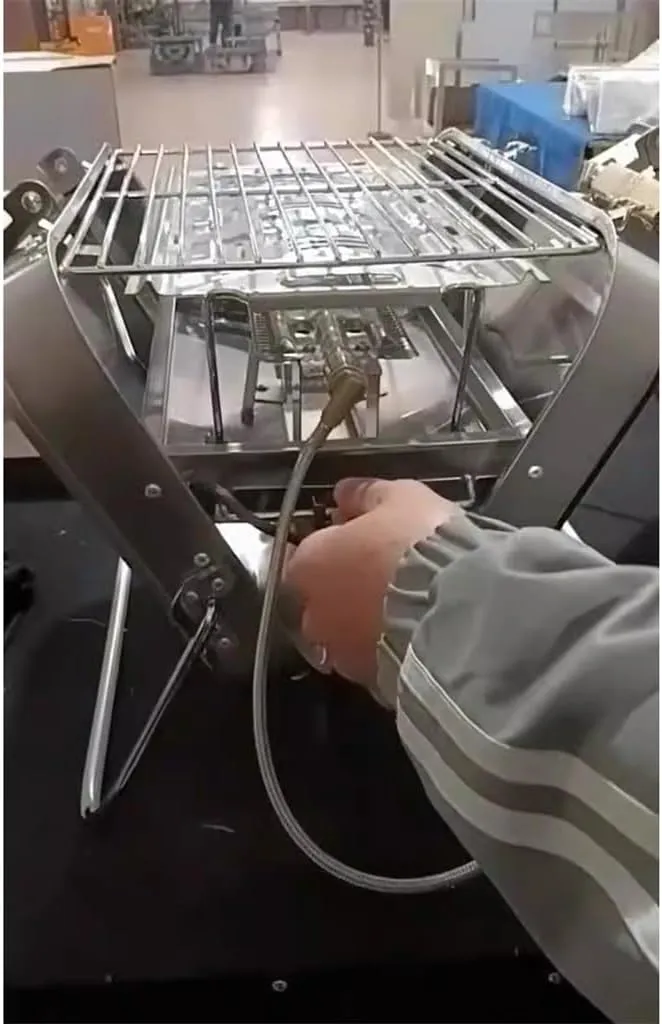 HBJWOV Stainless Steel Gas Barbecue Stove Camping Folding Barbecue Rack Outdoor Portable Gas Barbecue Stove