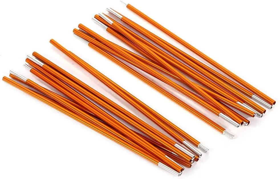 Health Gear Tent Pole Repair Kit, 3.6m Aluminium Alloy Tent Pole Segments Replacement Tent Building Supporting Rod for Camping Hiking Backpacking Tent, 2pcs