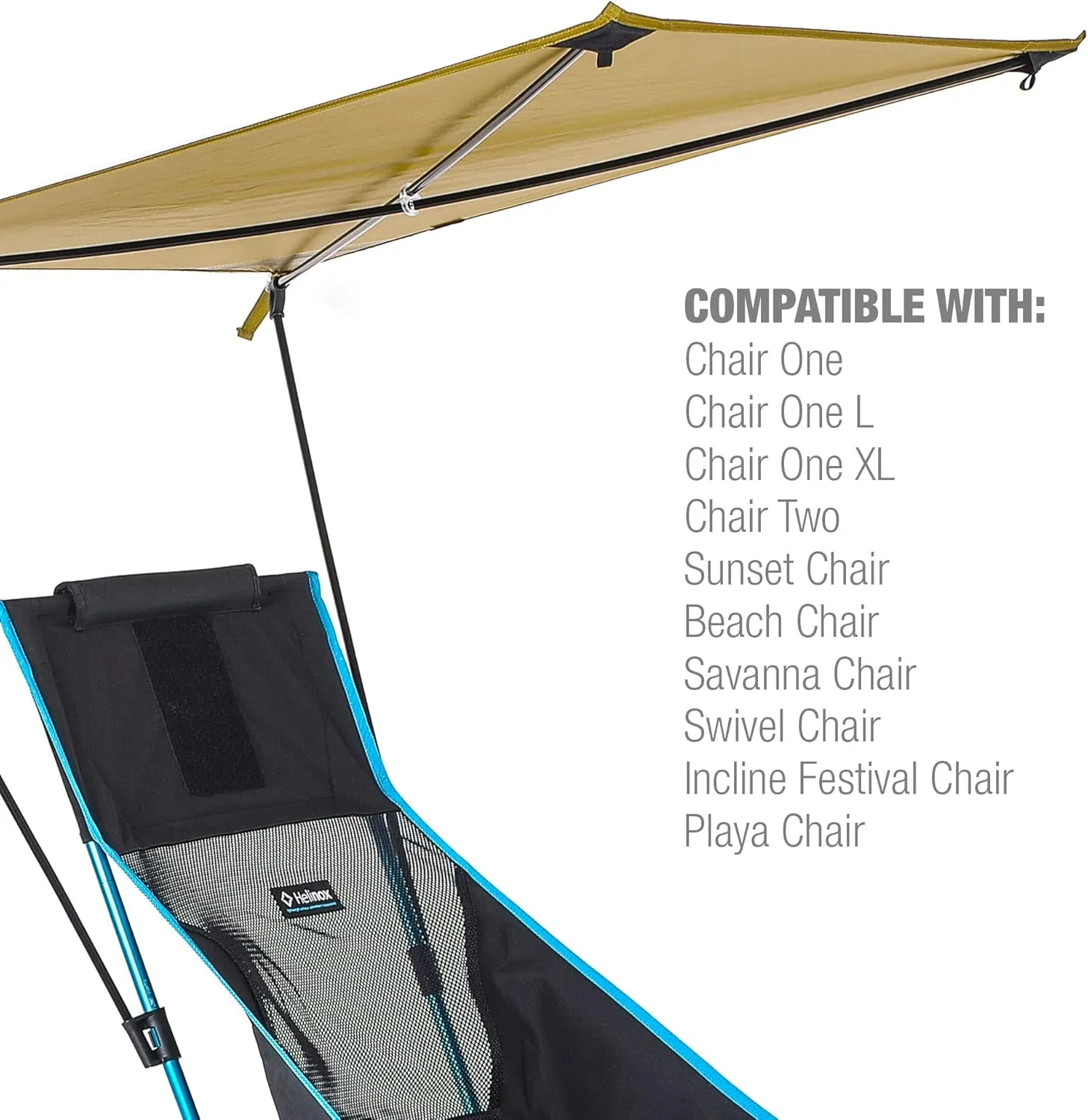 Helinox Personal Shade Attachable Chair Canopy, Coyote Tan