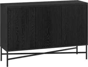 Henn&Hart 48" Wide Rectangular Buffet Table in Natural Black, for Home, Living Room, Bedroom, Entertainment Room, Office