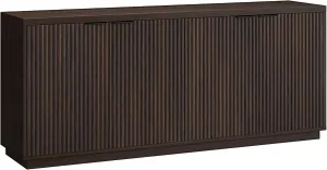 Henn&Hart 68" Wide Rectangular Buffet Table in Warm Brown, for Home, Living Room, Bedroom, Entertainment Room, Office
