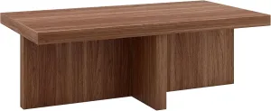 Henn&Hart Elna Coffee Table, 44" Wide, Brown