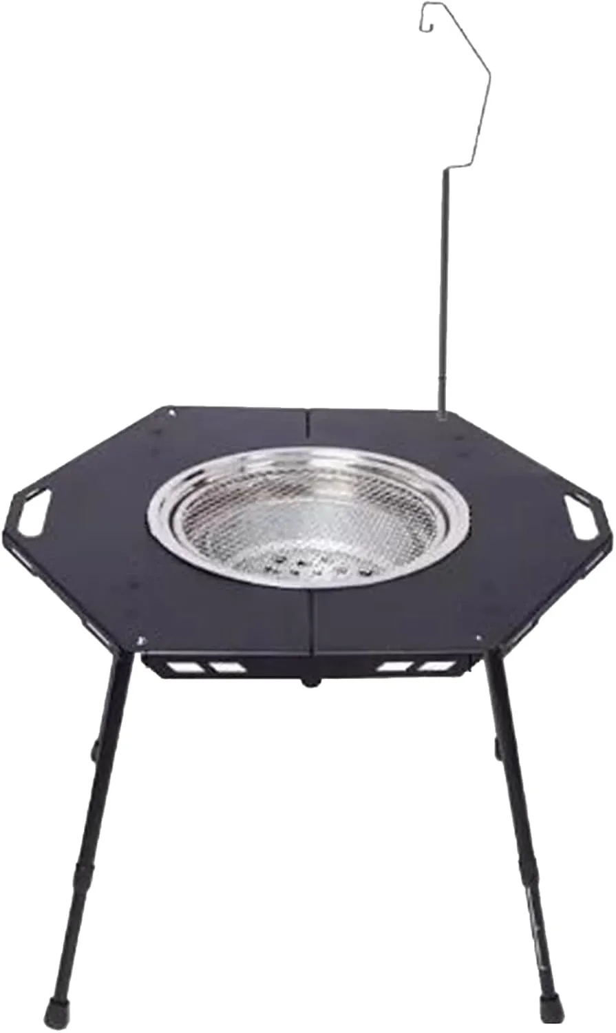 Hexagonal Hearth Camping Table Portable Picnic Table Ultralight Aluminum Camping Table Liftable Table Legs with Carry Bag
