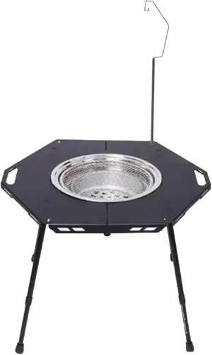 Hexagonal Hearth Camping Table Portable Picnic Table Ultralight Aluminum Camping Table Liftable Table Legs with Carry Bag