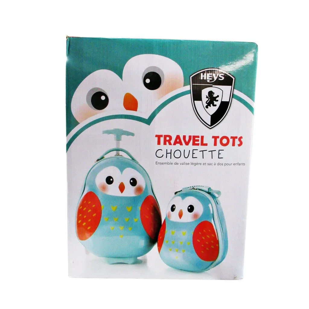 Heys Travel Tots 2 Piece Kids Luggage & Backpack Set Owl