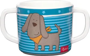 Hügge Hug 25105 Melamine Mug for Girls and Boys Recommended from 36 Months Blue/White