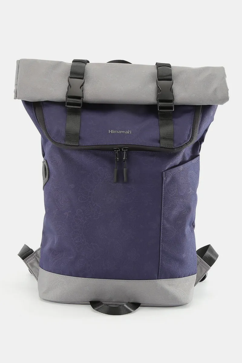 Himawari Contrast Waterproof Canvas Backpack