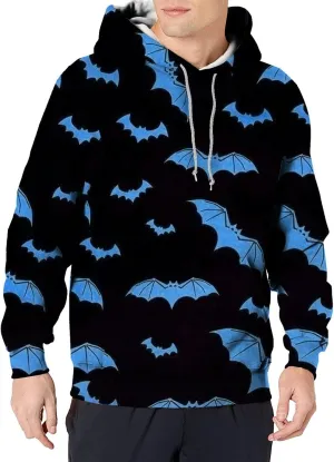 Hoodie Back Fashion Hoodie Printed Pocket Hoodie Jack Lantern Sweatshirt Horror Hoodies For Men Skeleton Skeleton