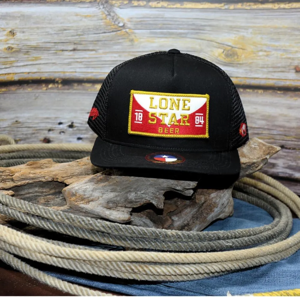 HOOEY Lone Star Beer Patch Adjustable Snapback Hat