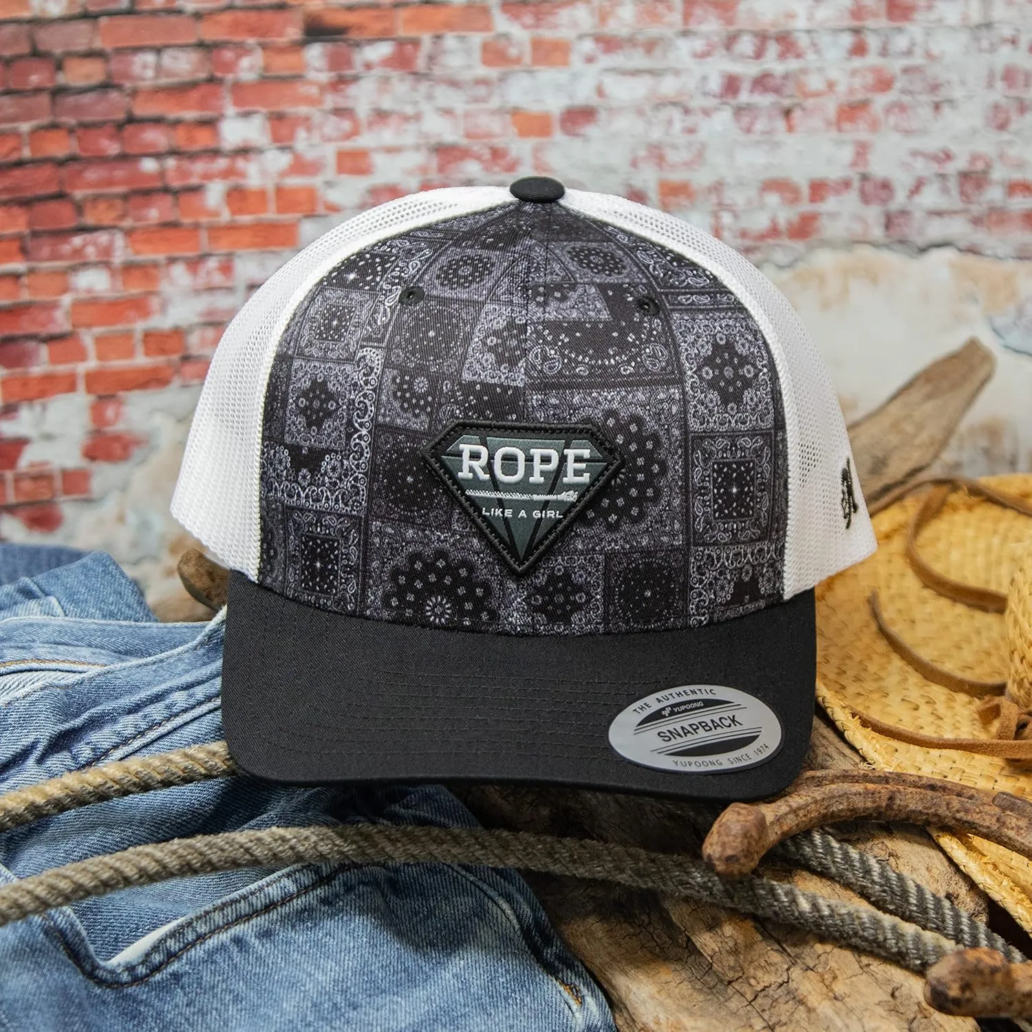 HOOEY Women's Rope Like a Girl Adjustable Snapback Hat