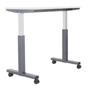 HT ADJ TBLE 2/CTNS GRY TOP/TITANIUM BASE 48X24 KD