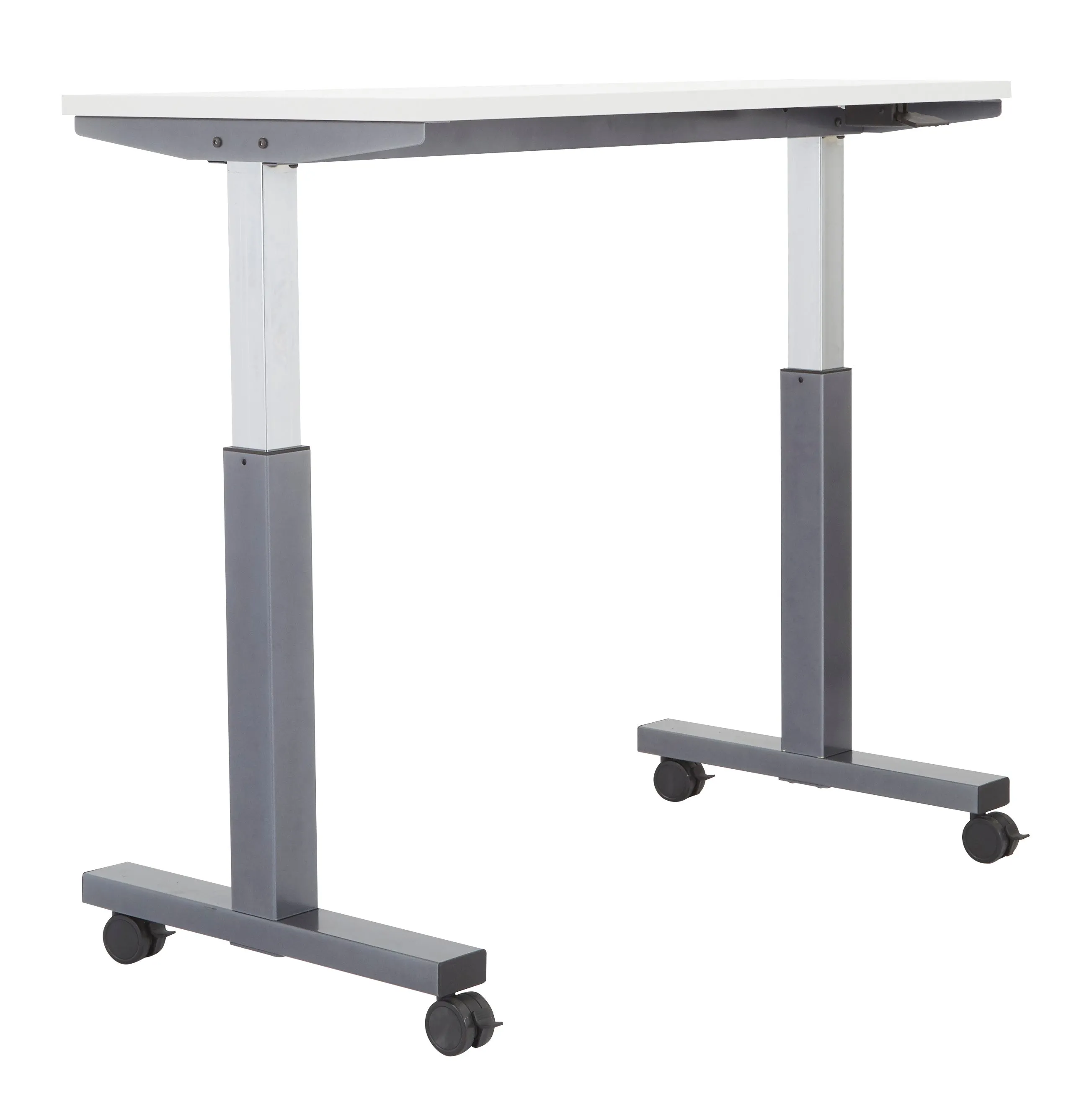 HT ADJ TBLE 2/CTNS GRY TOP/TITANIUM BASE 48X24 KD