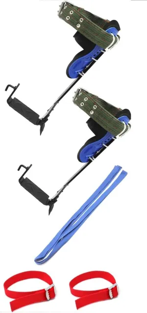 HTTMT- Tree Climbing Spike Set Safety Adjustable Belt Lanyard Rope Rescue Belt 2 Gears [P/N: ET-OUTDOOR002-RAW]
