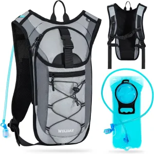 Hydration Backpack with 2L Water Bladder, Lightweight Hydro Pack for Cycling, Running, Hiking, Climbing