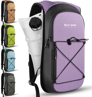 Hydration Backpack with TPU Hydration Bladder, Lightweight Hiking Water Backpack, Hydration Pack with 2L Water Bladder for Running, Cycling Climbing Camping Outdoor Sports