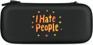 I Hate People Compatible with Switch Carrying Case Hard Travel Game Bag Pouch with 15 Games Accessories