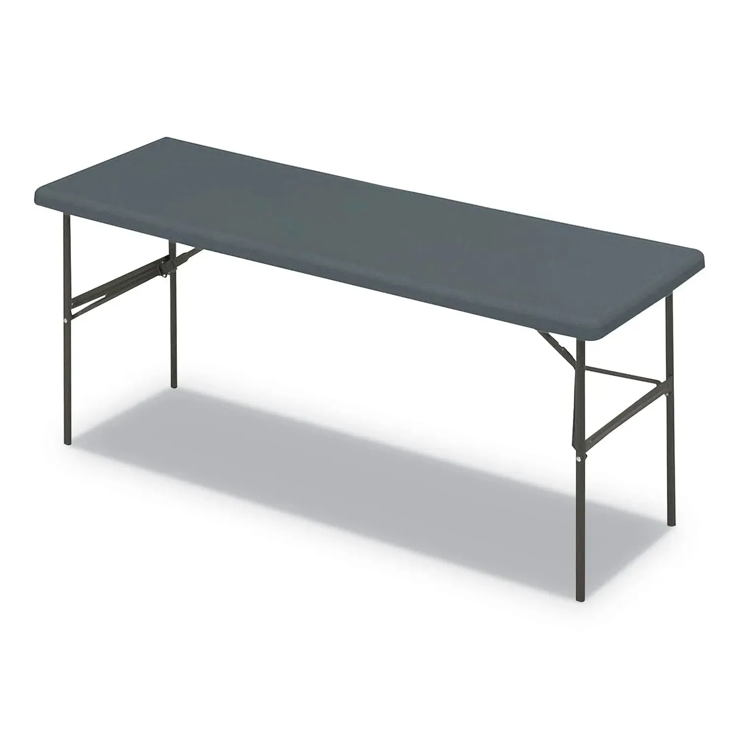 Iceberg IndestrucTable Classic Folding Table, Rectangular, 72" x 24" x 29", Charcoal