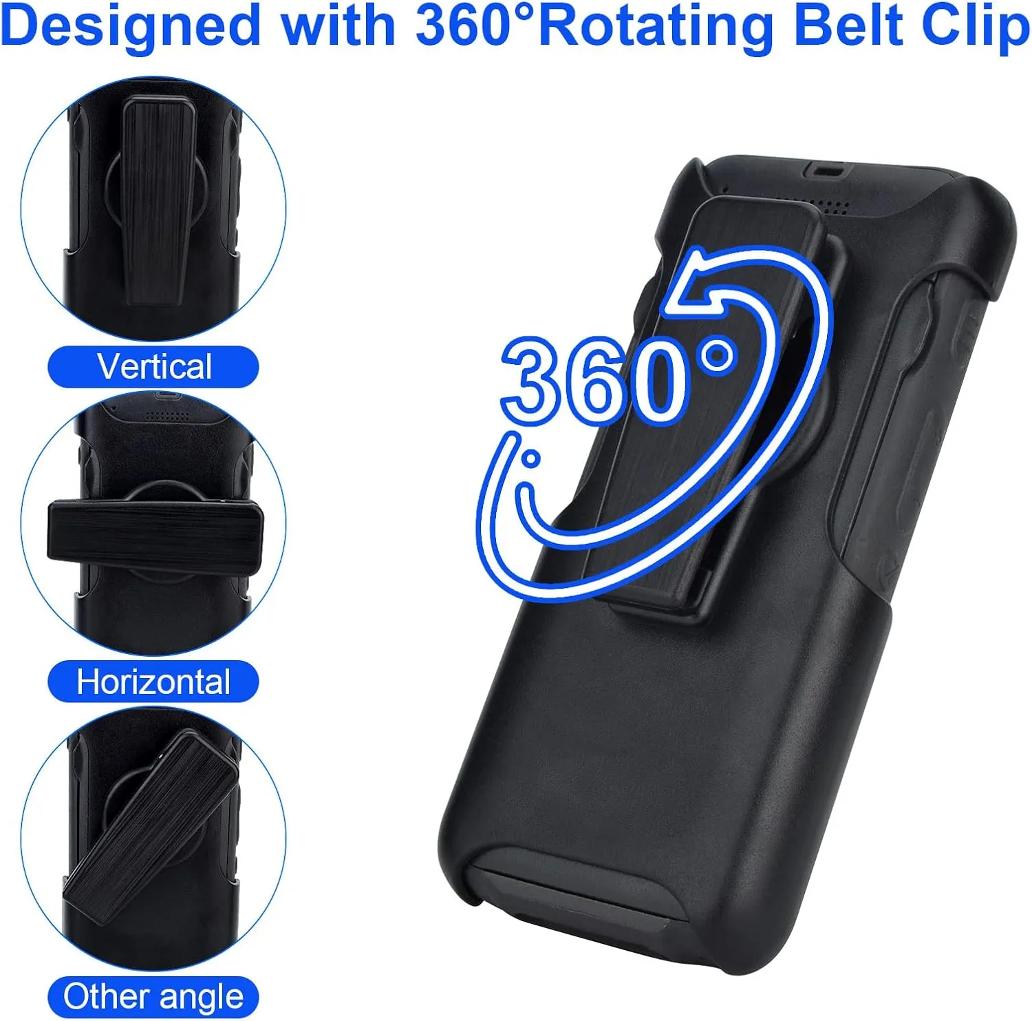 iGuerburn VoIP Phone Case for Cisco 8821 & 8821-EX, Cisco Phone Holder with 360 Swivel Belt Clip (Black)