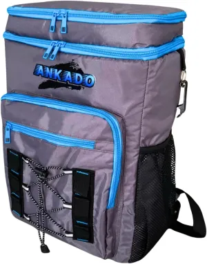 Insulated Cooler Backpack, 36-Can Capacity, Leakproof & Waterproof, seamless hot pressing inside, Lightweight and Durable Design. Perfect for Beach, Camping, Travel (Grey)