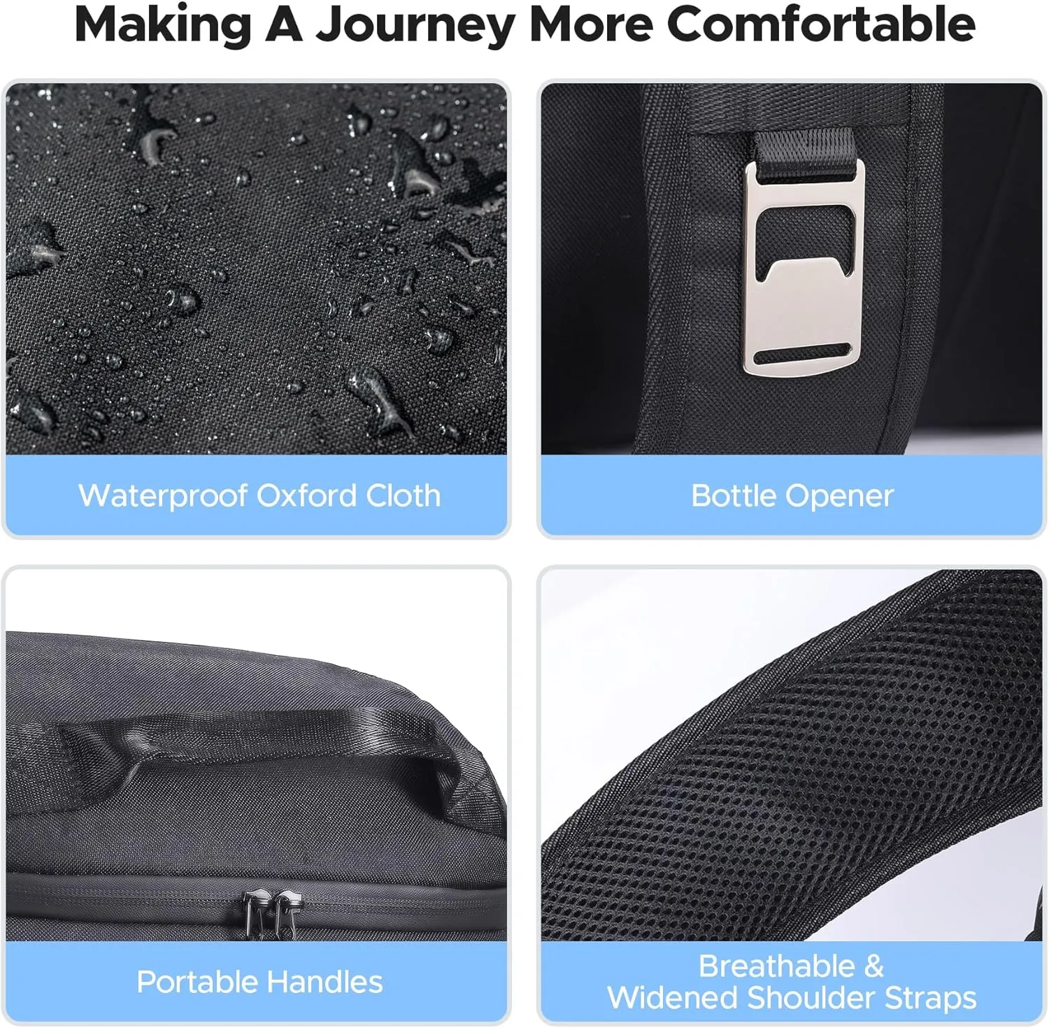Insulated Waterproof Cooler Backpack 36 Cans, Soft Sided Ice Chest Cooler w/Leak Proof PVC Interlayer, 5-Layer Insulation Portable Lunch Backpack for Camping, Beach, Fishing, Picnic, Travel