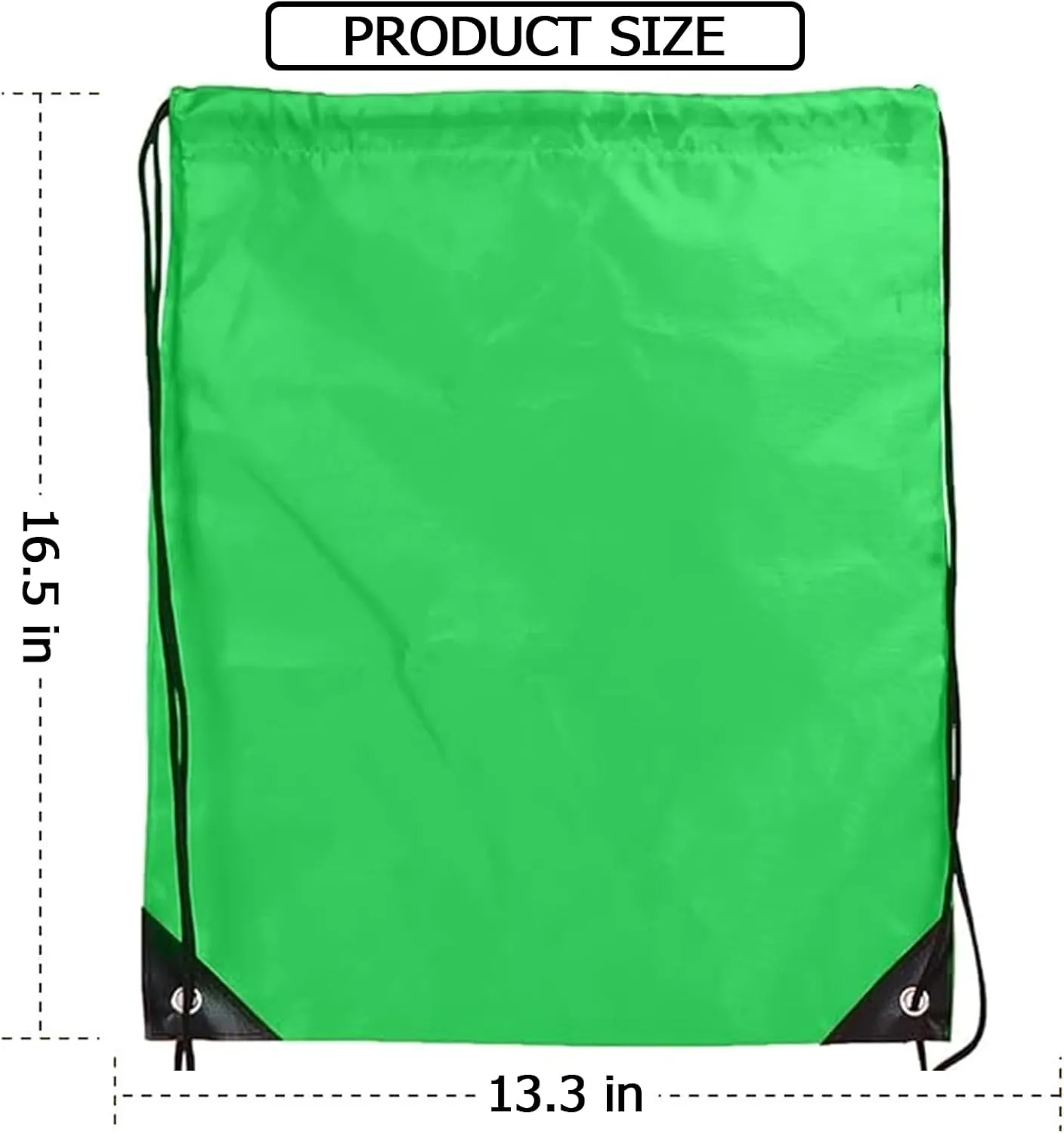 INVODA Drawstring Backpack Bulk String Backpack Drawstring Bags Sport Gym Cinch Bag Sackpack for Women Men (Green 24PCS)