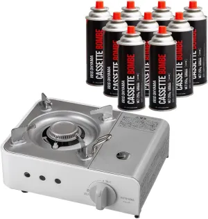 Iris Ohyama Cassette Stove Mini Off-White IGC-M1-W Cassette Cylinder, 8.8 oz (250 g) x 3 Bottles x 3 Pairs