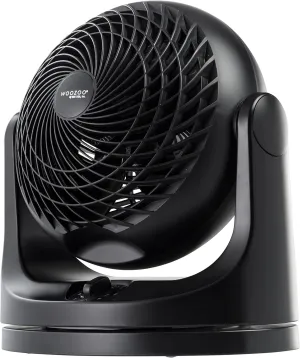 IRIS USA WOOZOO Desk Fan with Remote, Oscillating Table Air Circulator, 3 Speeds, 52ft Max Air Distance, 112° Adjustable Tilt, Low Noise Motor, Small Fan for Bedroom, Office, Dorm, Black