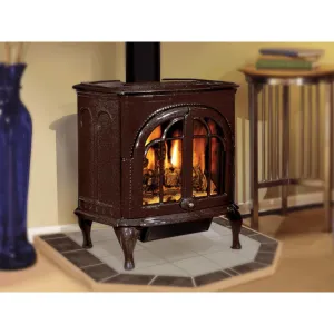 Ironstrike Serefina 25,500-38,500 BTU Cast Iron Direct Vent Freestanding Gas Stove