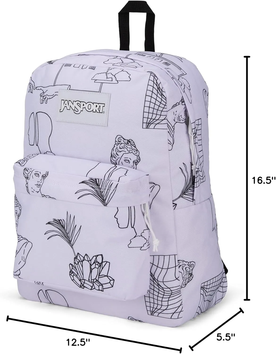 JanSport SuperBreak Backpack - Durable, Lightweight Premium Backpack - Color Me Vaporwave