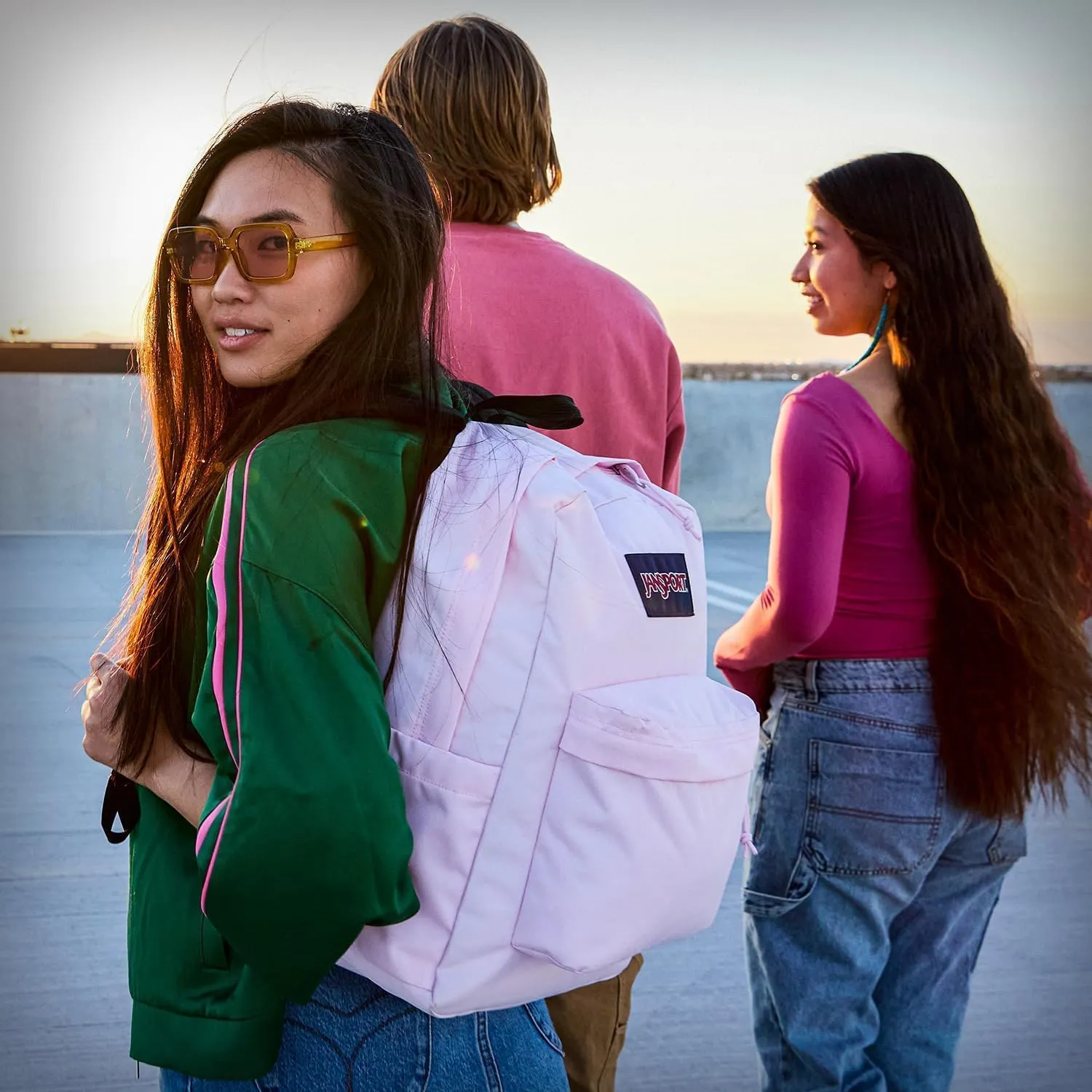 JanSport SuperBreak One Backpack - Durable, Lightweight Bag with 1 Main Compartment, Front Utility Pocket with Built-in Organizer, Premium Backpack, Hiblisscus