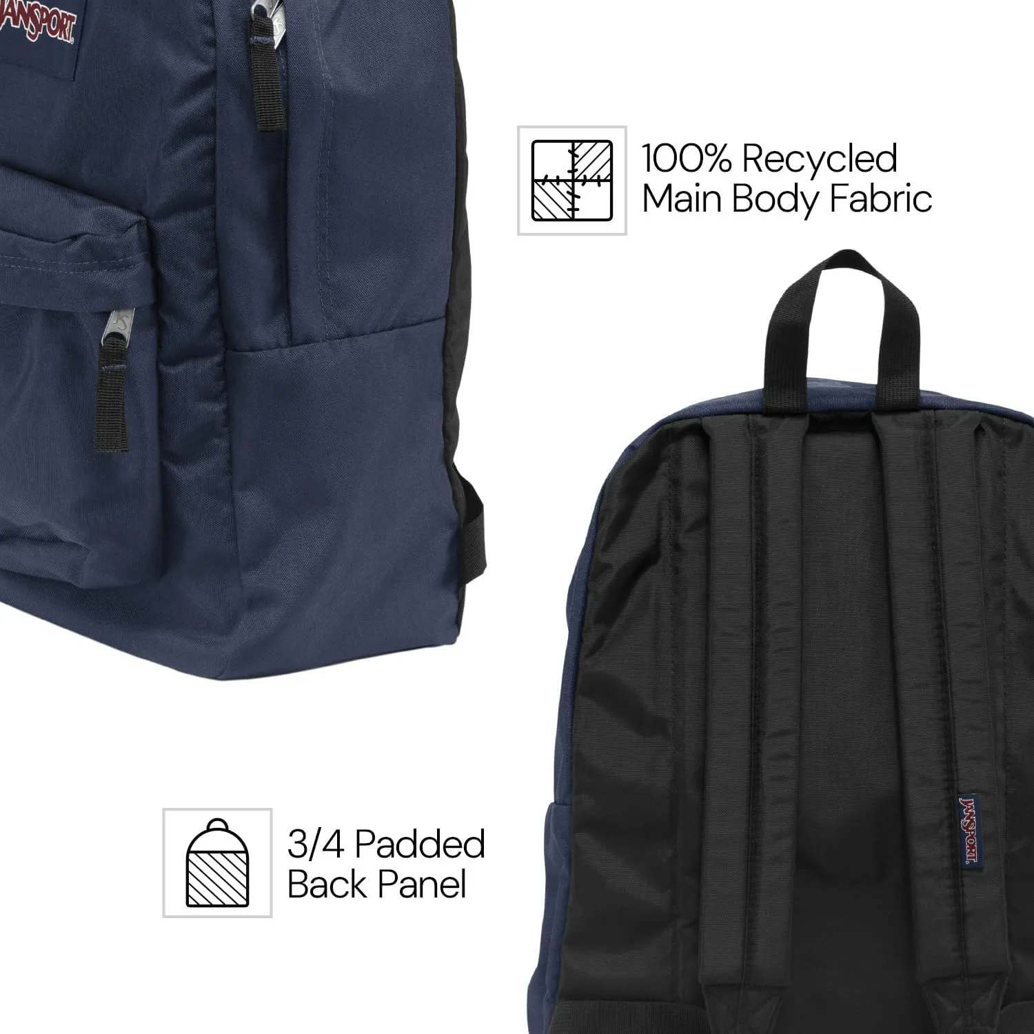 JanSport SuperBreak One Backpack - Durable, Lightweight Bag with 1 Main Compartment, Front Utility Pocket with Built-in Organizer, Premium Backpack, Hiblisscus