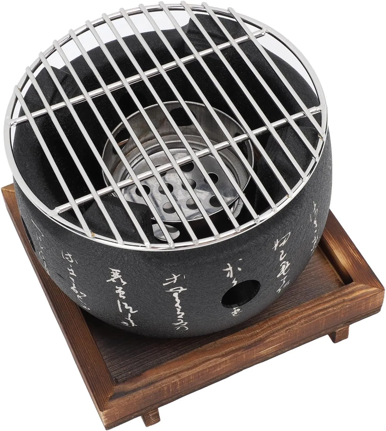 Japanese Portable Coal Stove Coal Streak Rapid Heating Barbecue Stove for Camping Aluminum Alloy Houses in the Outdoor Aluminum (L)