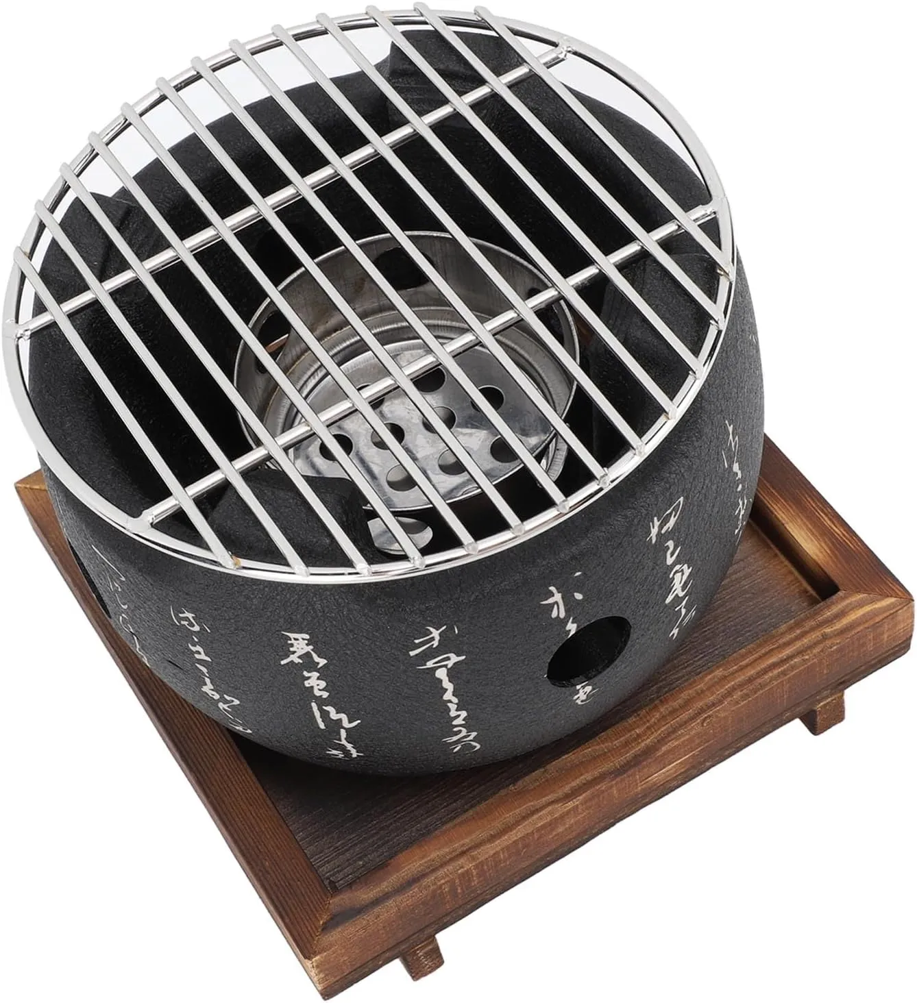 Japanese Portable Coal Stove Coal Streak Rapid Heating Barbecue Stove for Camping Aluminum Alloy Houses in the Outdoor Aluminum (L)