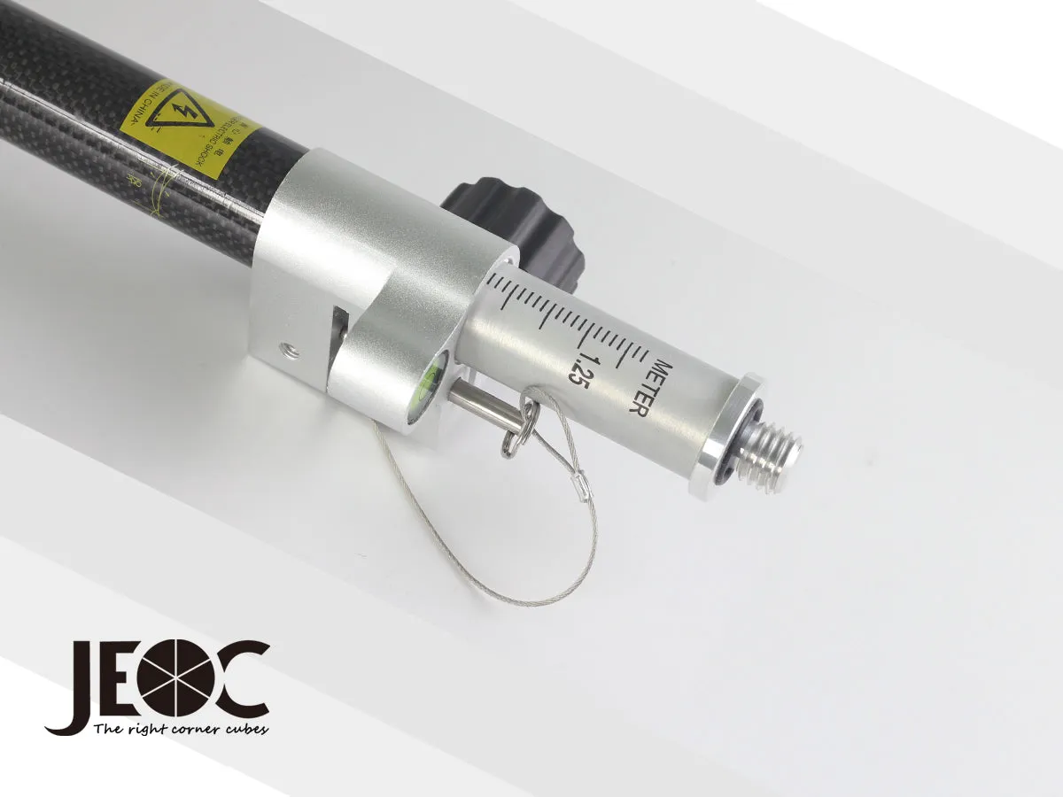 JEOC Universal Telescopic Carbon Fiber RTK/GPS Pole for Trimble and Topcon Systems, 220cm