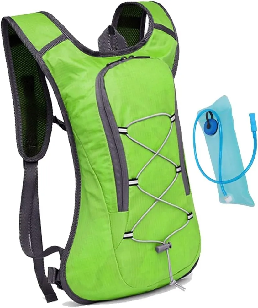 Jogging Vest,pink Running Vest,Hiking Backpack with 2L Water Bag, Marathon Cycling Duffel Bag for Trail Running Men and Women