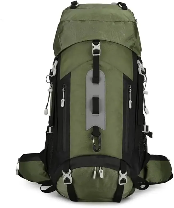 JSEIAJB Waterproof Backpacking Mountaineering Backpack 60L Hiking Backpack Large Capacity Camping Backpack