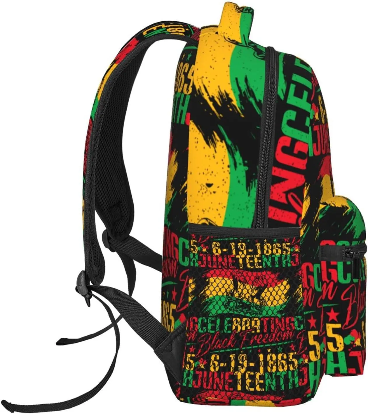 Juneteenth Black Freedom Backpack Lightweight Laptop Backpack Casual Daypack Travel Double Shoulder Bag For Women Men