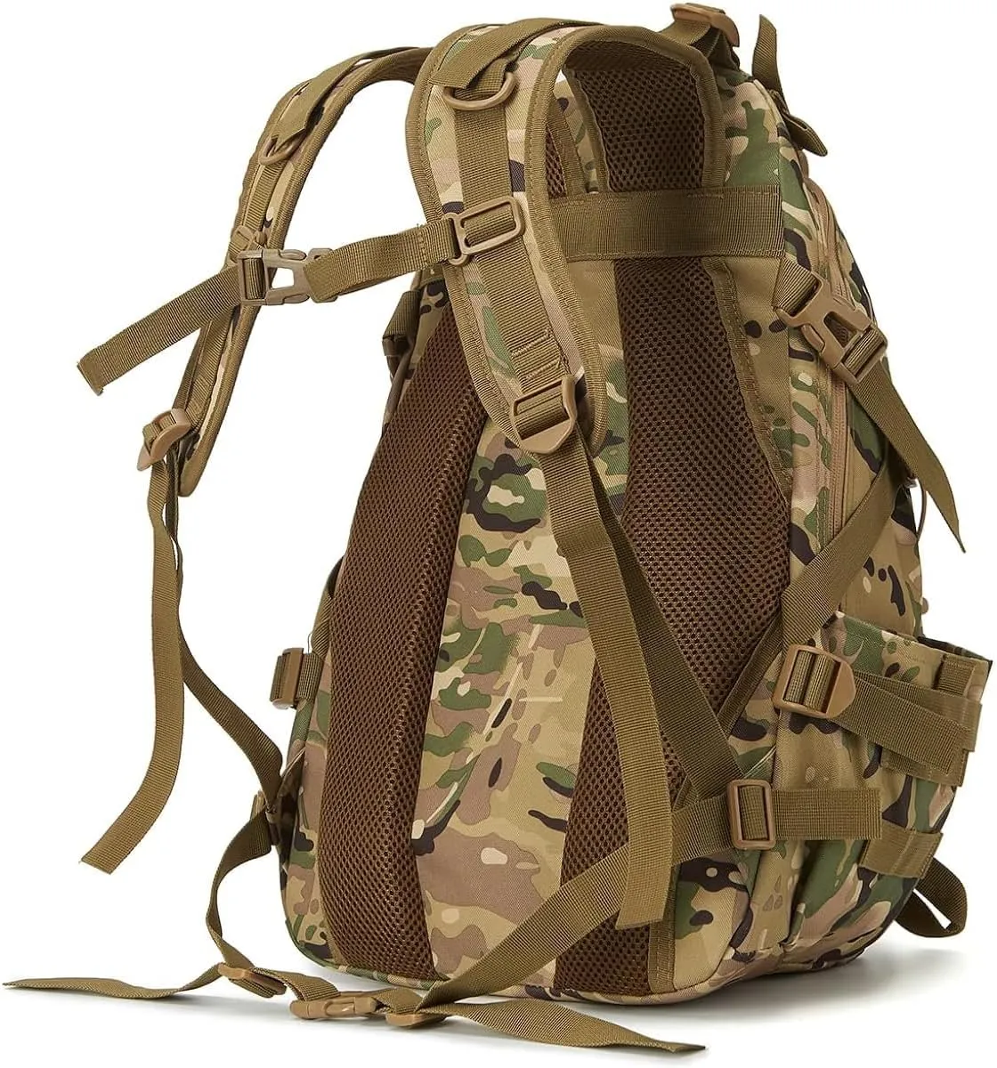 Jungle Leopard 40L Tactical Backpack Men Camping Hiking Bag Reflective Travel Survival MOLLE Climbing Rucksack(WC)