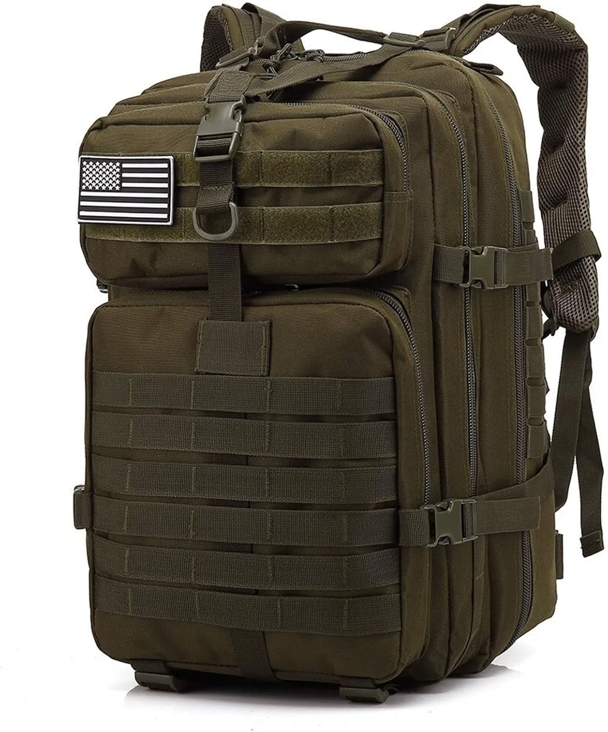 Jungle Leopard 50L Nylon Waterproof Trekking Fishing Hunting Bag Backpack Outdoor Military Rucksacks Tactical Sports Camping Hiking (Color : TBP001-Red)