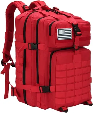 Jungle Leopard 50L Nylon Waterproof Trekking Fishing Hunting Bag Backpack Outdoor Military Rucksacks Tactical Sports Camping Hiking (Color : TBP001-Red)