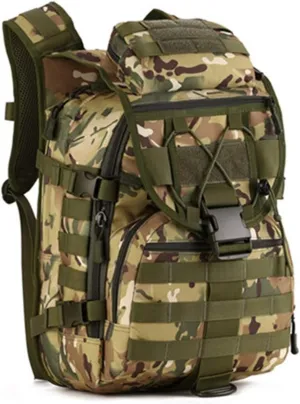 Jungle Leopard Tactical Backpack 40L Military Backpack 900D Nylon Waterproof Army Rucksack Camping Hiking Fishing Hunting Bag(S413-40-CP)