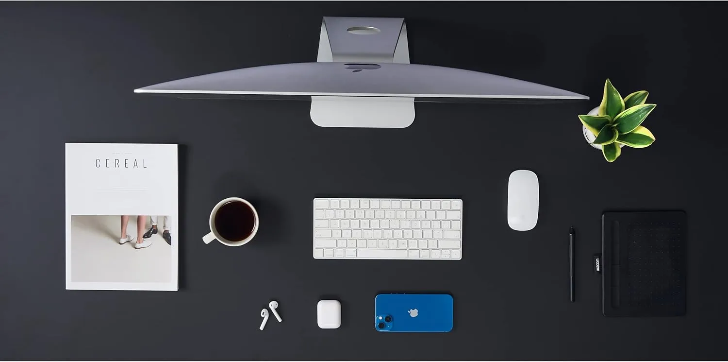 Kaboon 60x20 inches Tabletop, Solid One-Piece Desktop for Sit Stand Desk, Double Desks, L Desk DIY,Wood Countertop Home or Commercial Use,1 inch Thick, Black, 20" D x 59.1" W