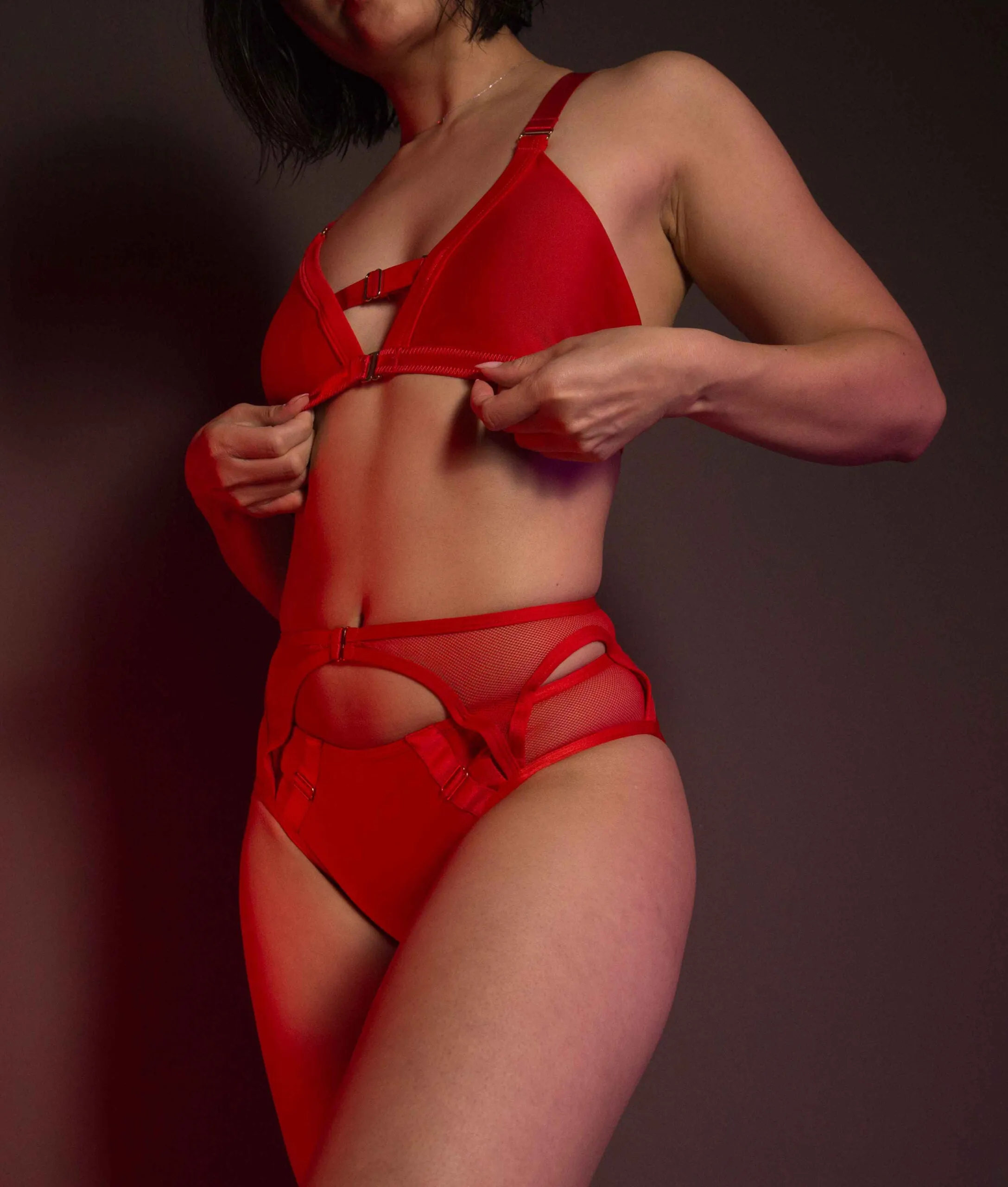 Kaizen Bra - Shiny Red