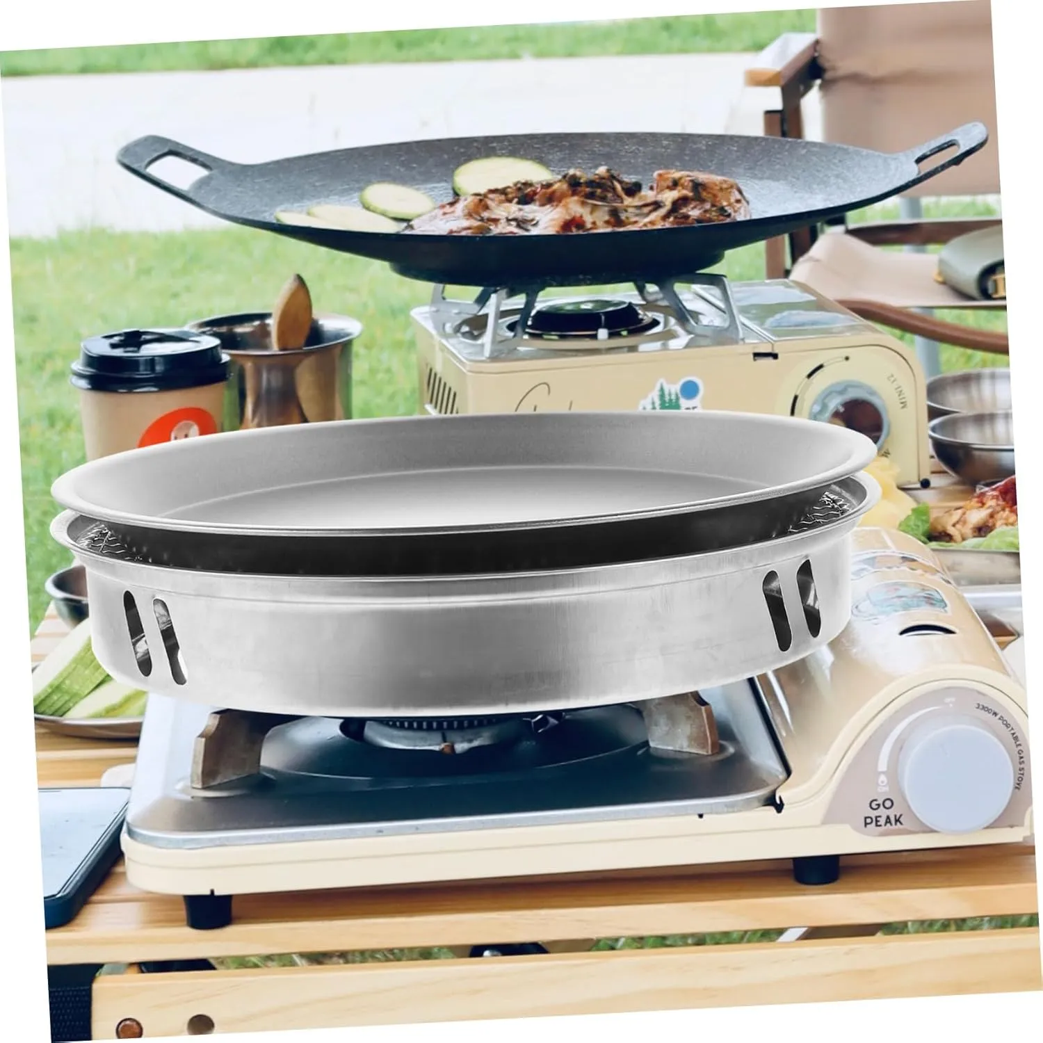 KESYOO 1 Set Outdoor Grill Portable Grill Bbq Stove Bbq Stove for Outdoor Convenient Camping Barbecue Tool Camping Accessory Stainless Steel