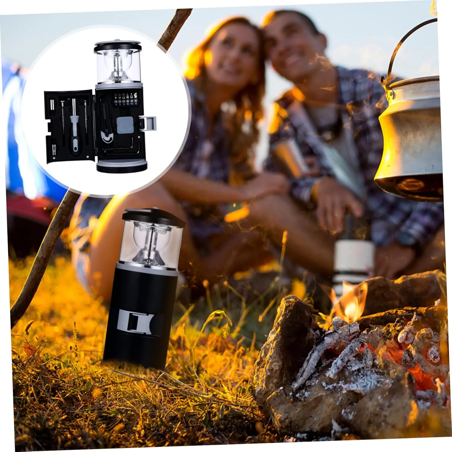 KESYOO Camping Light Rechargeable Outdoor Lamp Led Camping Lantern Flashlights Handheld Lamp Screwdriver Tool Set